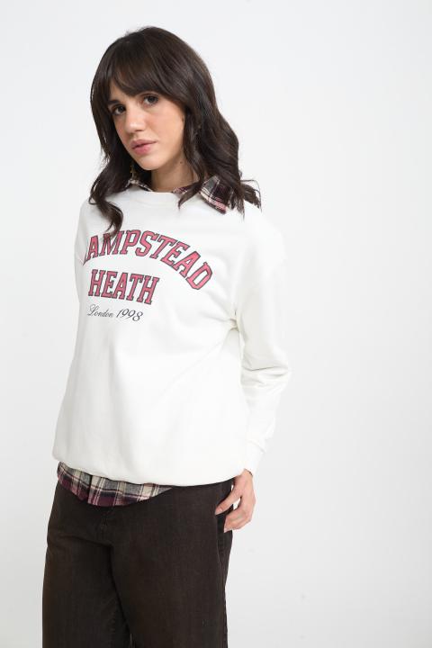 Felpa stampa Hampstead panna - Autunno - Inverno 2025 | Brend