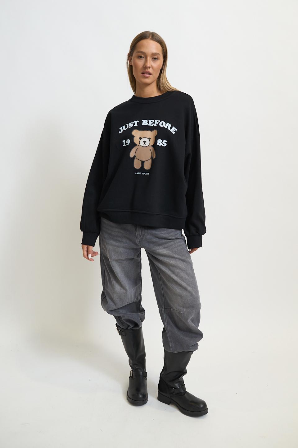 Felpa over stampa Orsetto nero - Autunno - Inverno 2025 | Brend