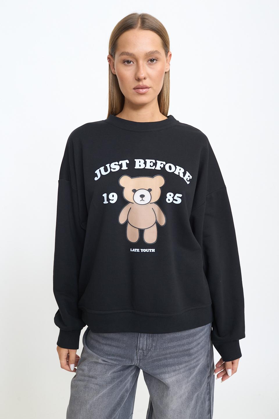 Felpa over stampa Orsetto nero - Autunno - Inverno 2025 | Brend
