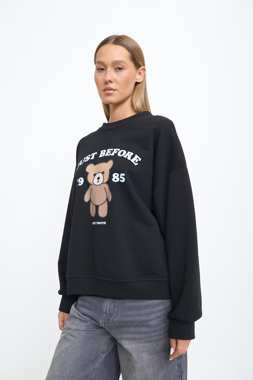 Felpa over stampa Orsetto nero - Autunno - Inverno 2025 | Brend