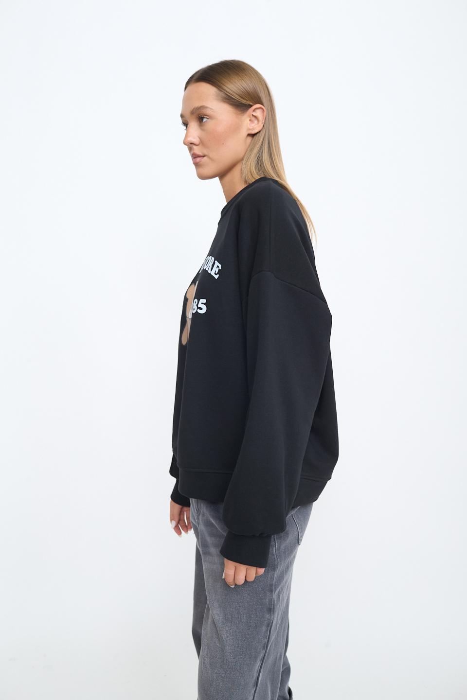 Felpa over stampa Orsetto nero - Autunno - Inverno 2025 | Brend