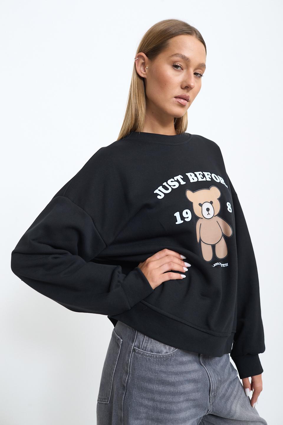 Felpa over stampa Orsetto nero - Autunno - Inverno 2025 | Brend