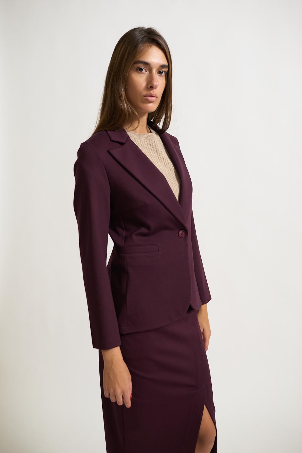 Giacca Vale 1 bottone burgundy - Autunno - Inverno 2025 | Brend