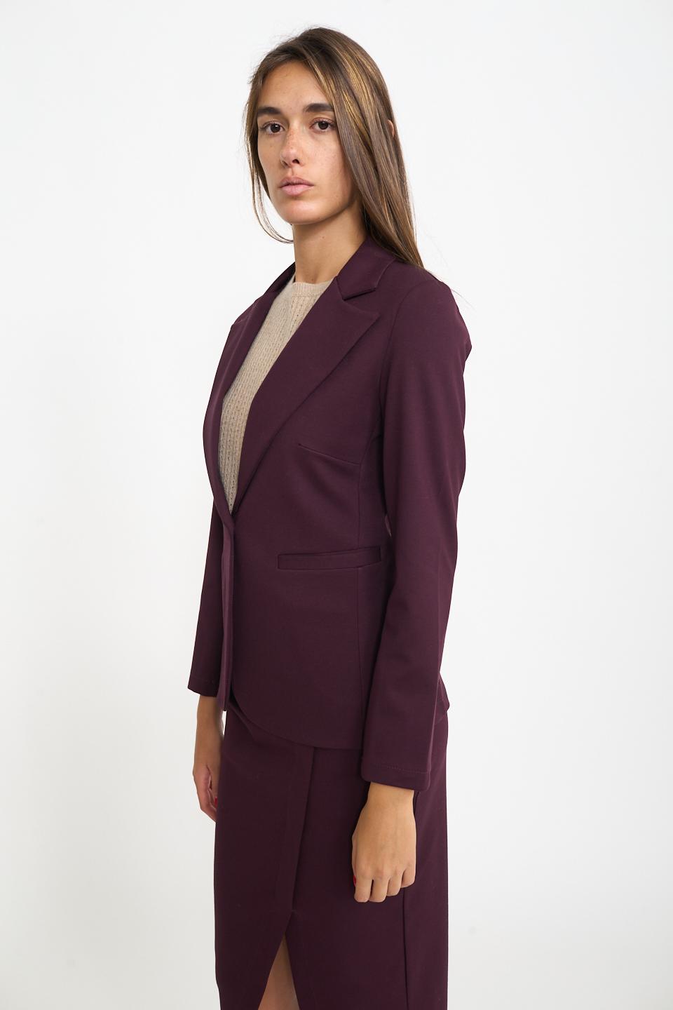 Giacca Vale 1 bottone burgundy - Autunno - Inverno 2026 | Brend
