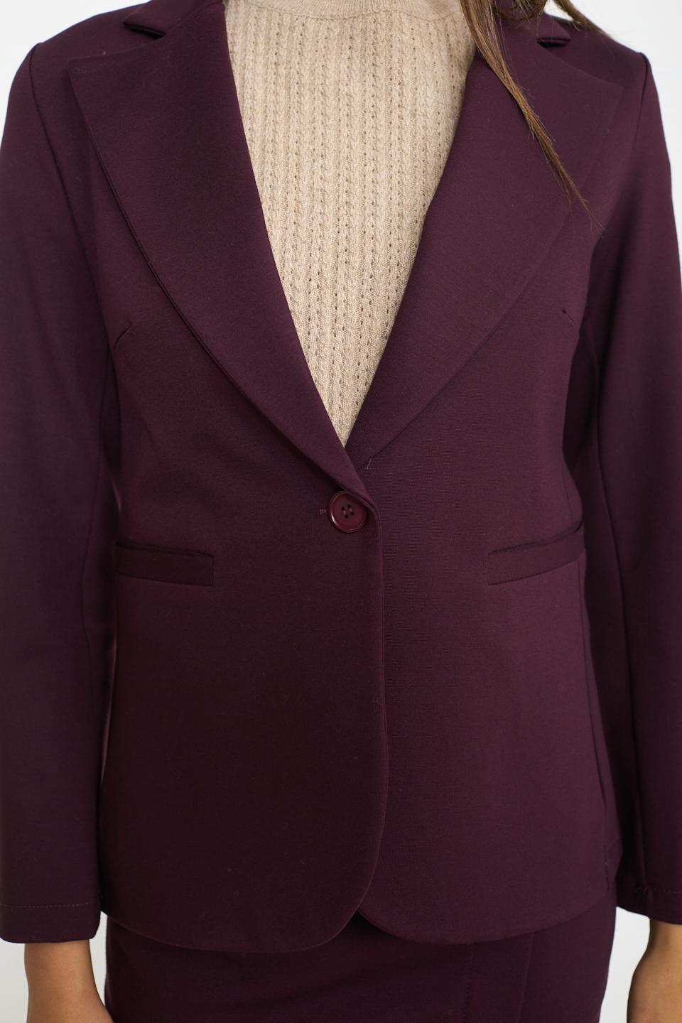 Giacca Vale 1 bottone burgundy - Autunno - Inverno 2026 | Brend