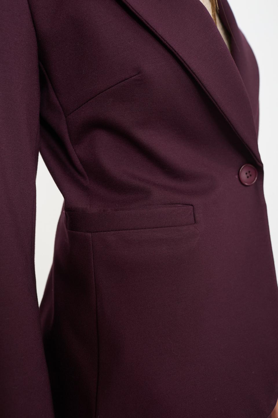 Giacca Vale 1 bottone burgundy - Autunno - Inverno 2026 | Brend