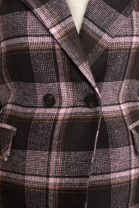 Giacca doppio petto check check moro rosa - Autunno - Inverno 2025 | Brend
