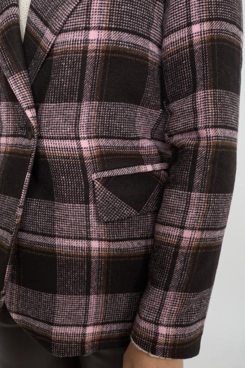 Giacca doppio petto check check moro rosa - Autunno - Inverno 2025 | Brend