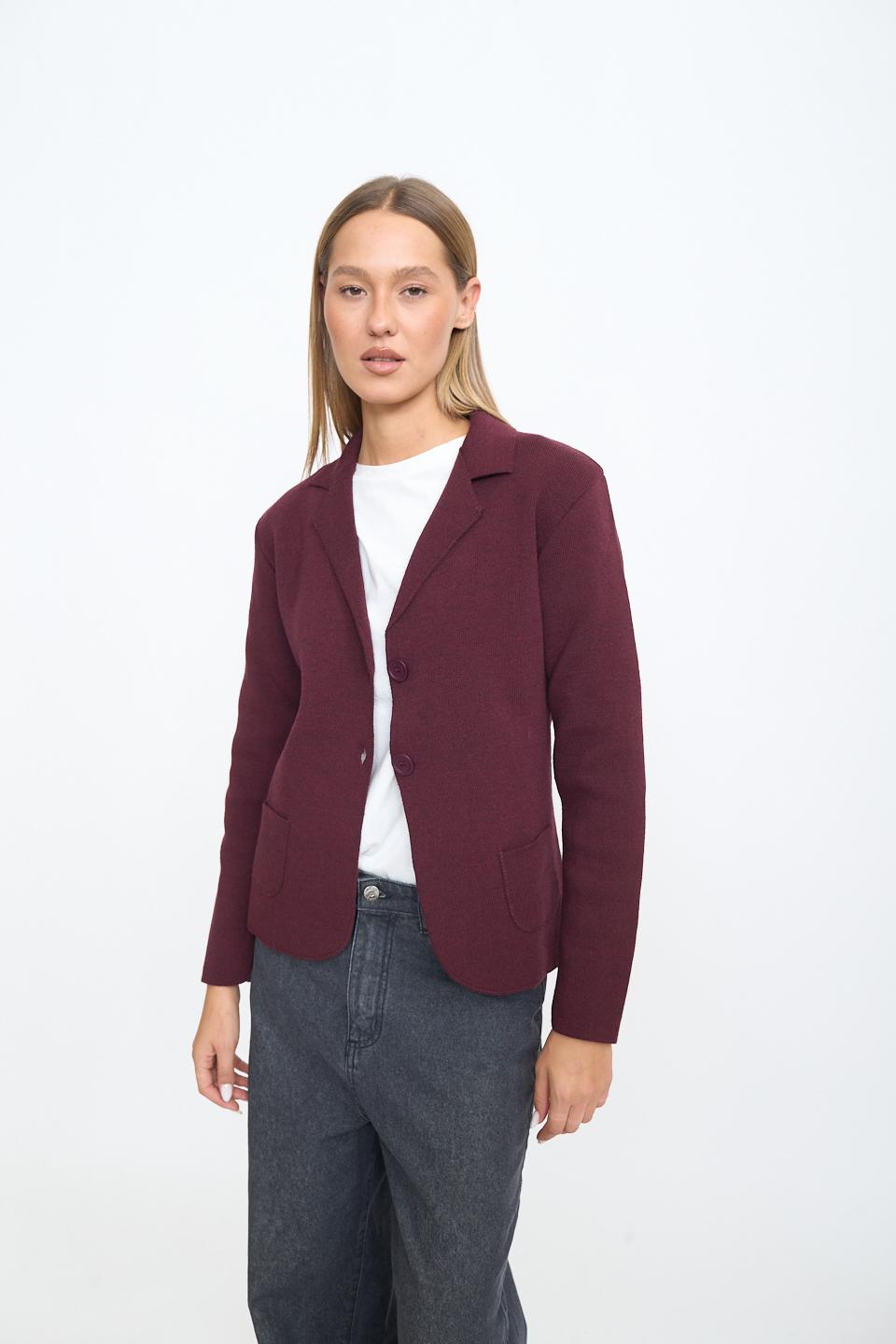 Giacca 2 bottoni tasche bordeaux - Autunno - Inverno 2025 | Brend
