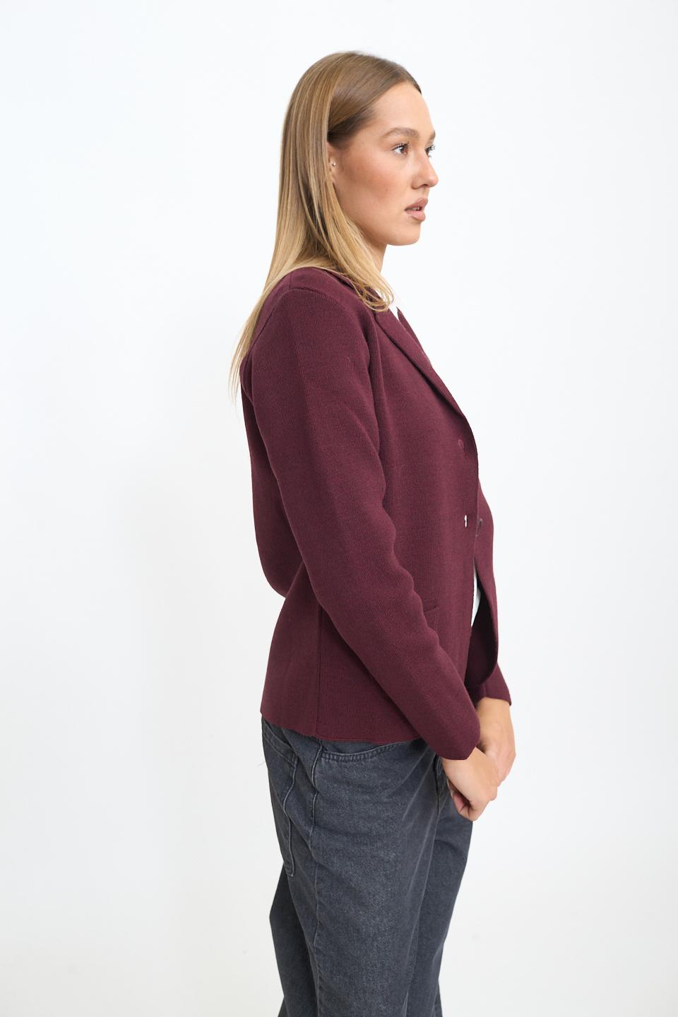 Giacca 2 bottoni tasche bordeaux - Autunno - Inverno 2025 | Brend