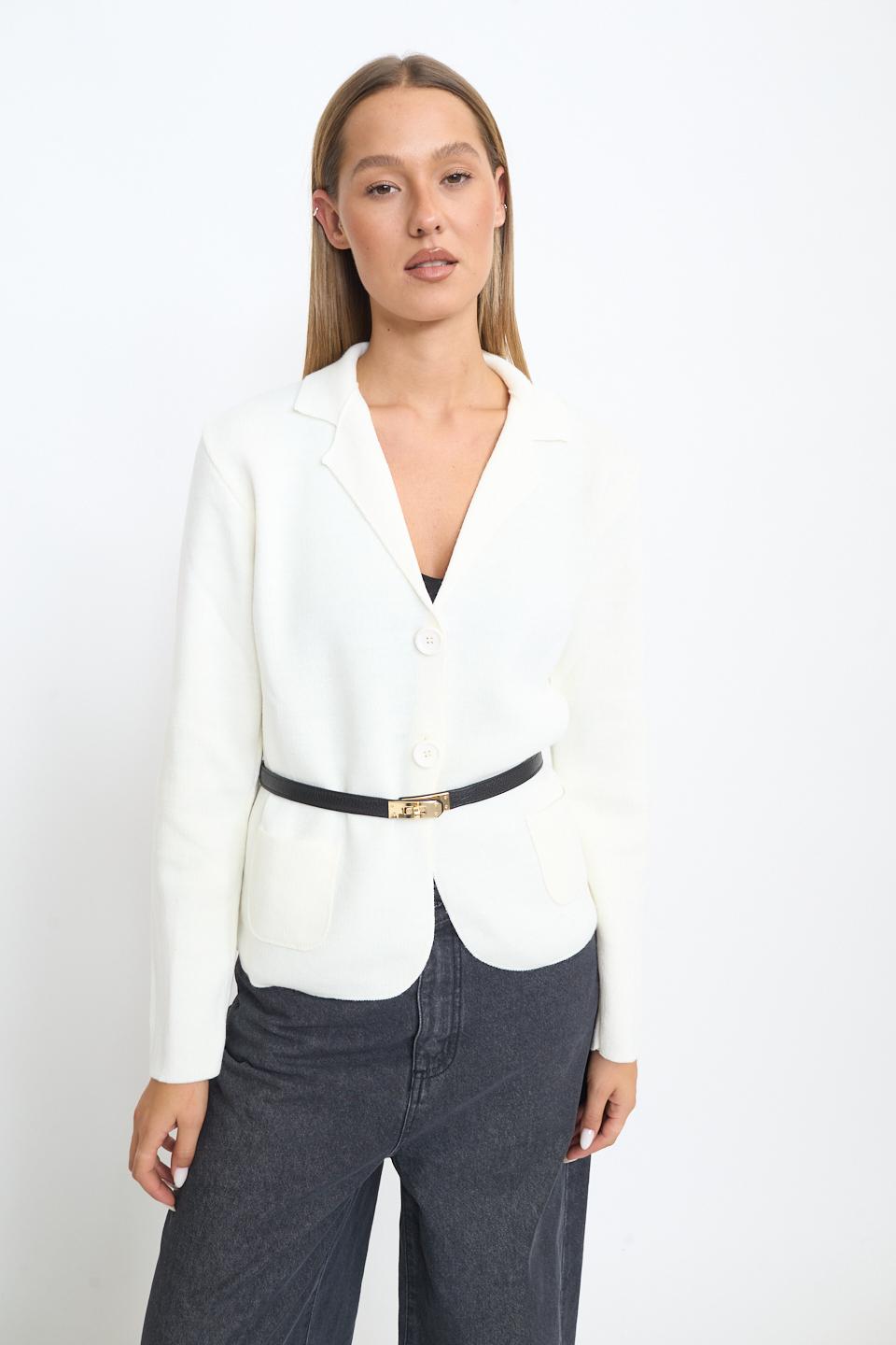 Giacca 2 bottoni tasche panna - Autunno - Inverno 2025 | Brend