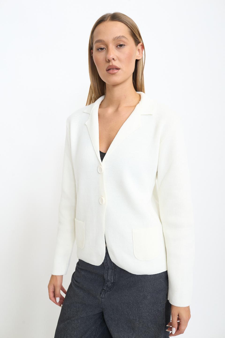 Giacca 2 bottoni tasche panna - Autunno - Inverno 2025 | Brend