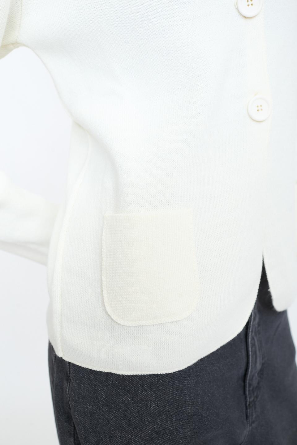 Giacca 2 bottoni tasche panna - Autunno - Inverno 2025 | Brend