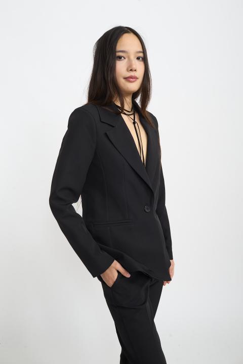 Giacca avvitata 1 bottone nero - Autunno - Inverno 2025 | Brend