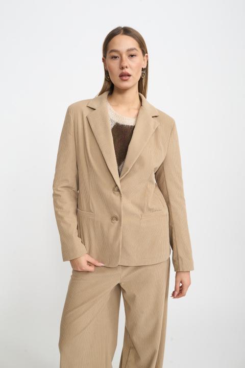 Giacca revers velluto beige - Autunno - Inverno 2025 | Brend