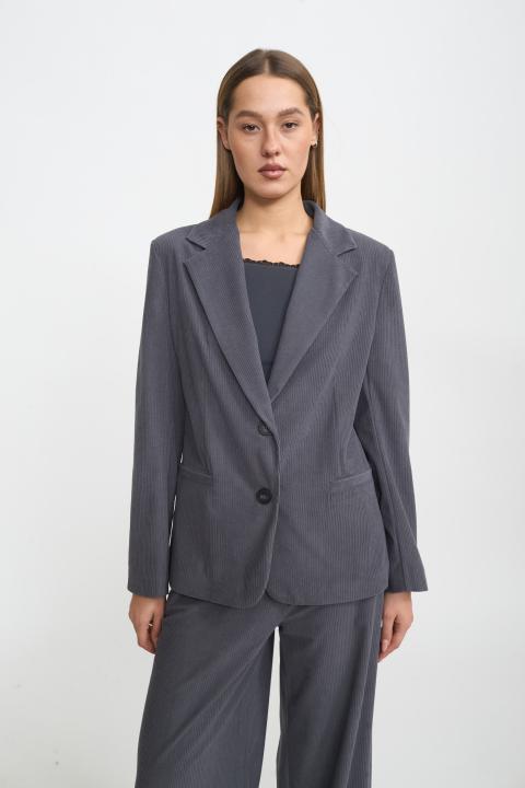 Giacca revers velluto grigio - Autunno - Inverno 2025 | Brend