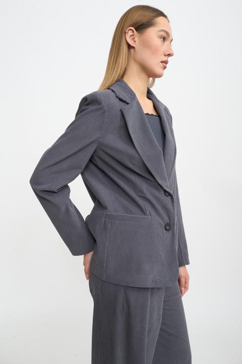 Giacca revers velluto grigio - Autunno - Inverno 2025 | Brend