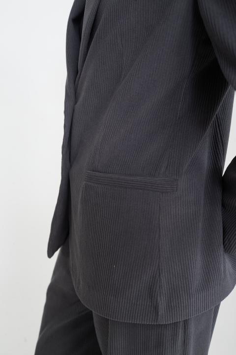 Giacca revers velluto grigio - Autunno - Inverno 2025 | Brend