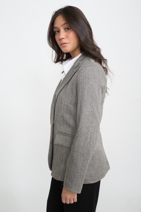 Giacca spacco dietro reca grigio - Autunno - Inverno 2025 | Brend