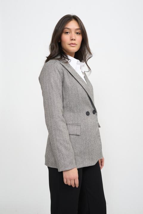 Giacca spacco dietro reca grigio - Autunno - Inverno 2025 | Brend