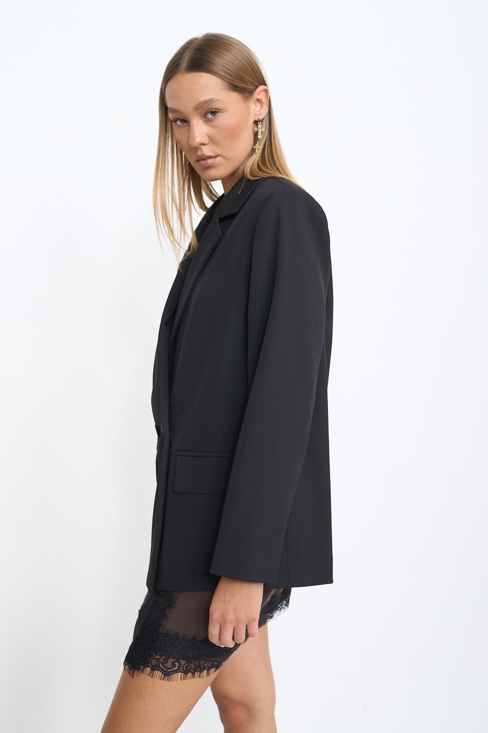 Giacca over doppio petto nero - Autunno - Inverno 2025 | Brend