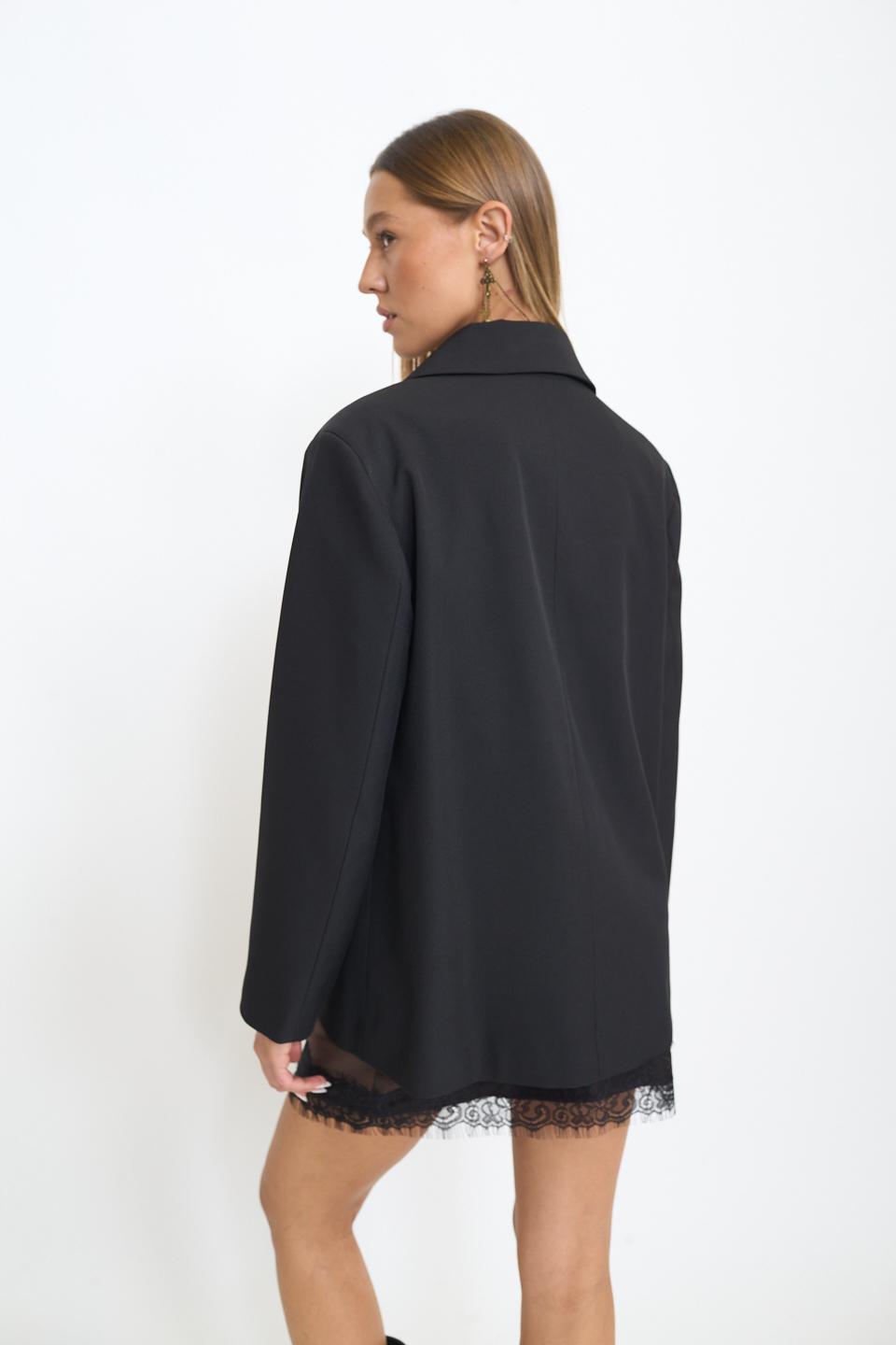 Giacca over doppio petto nero - Autunno - Inverno 2025 | Brend