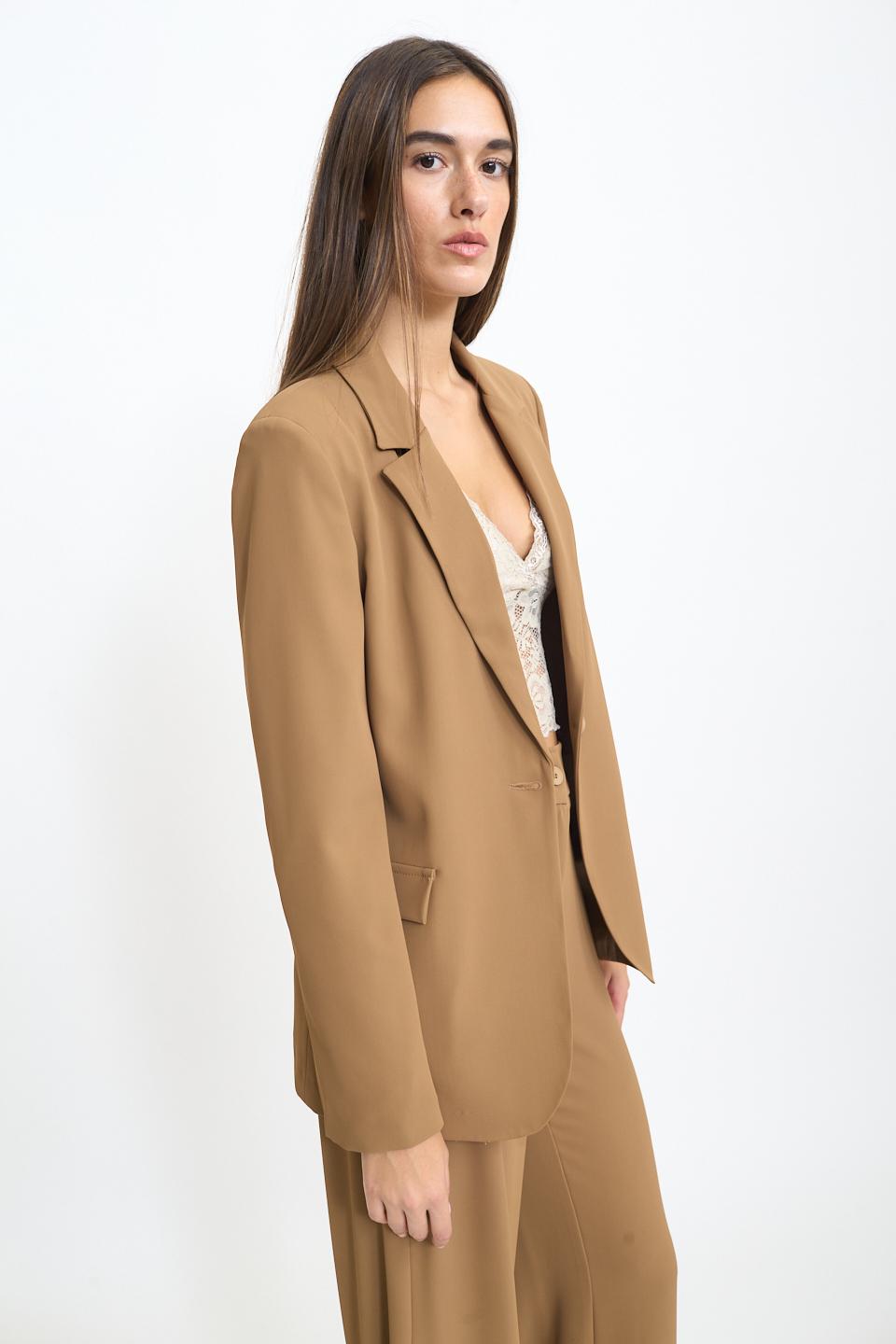Giacca revers pattine camel - Autunno - Inverno 2025 | Brend