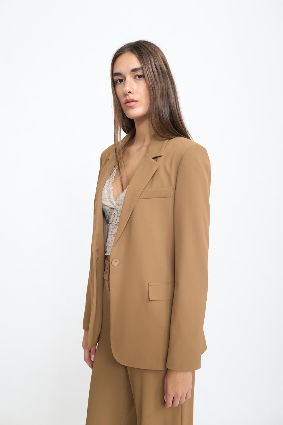 Giacca revers pattine camel - Autunno - Inverno 2025 | Brend