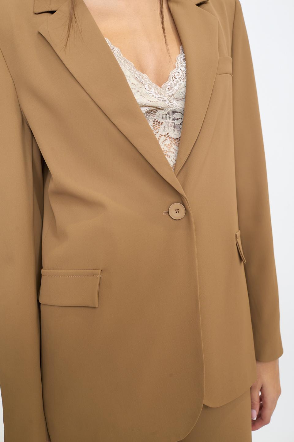 Giacca revers pattine camel - Autunno - Inverno 2025 | Brend