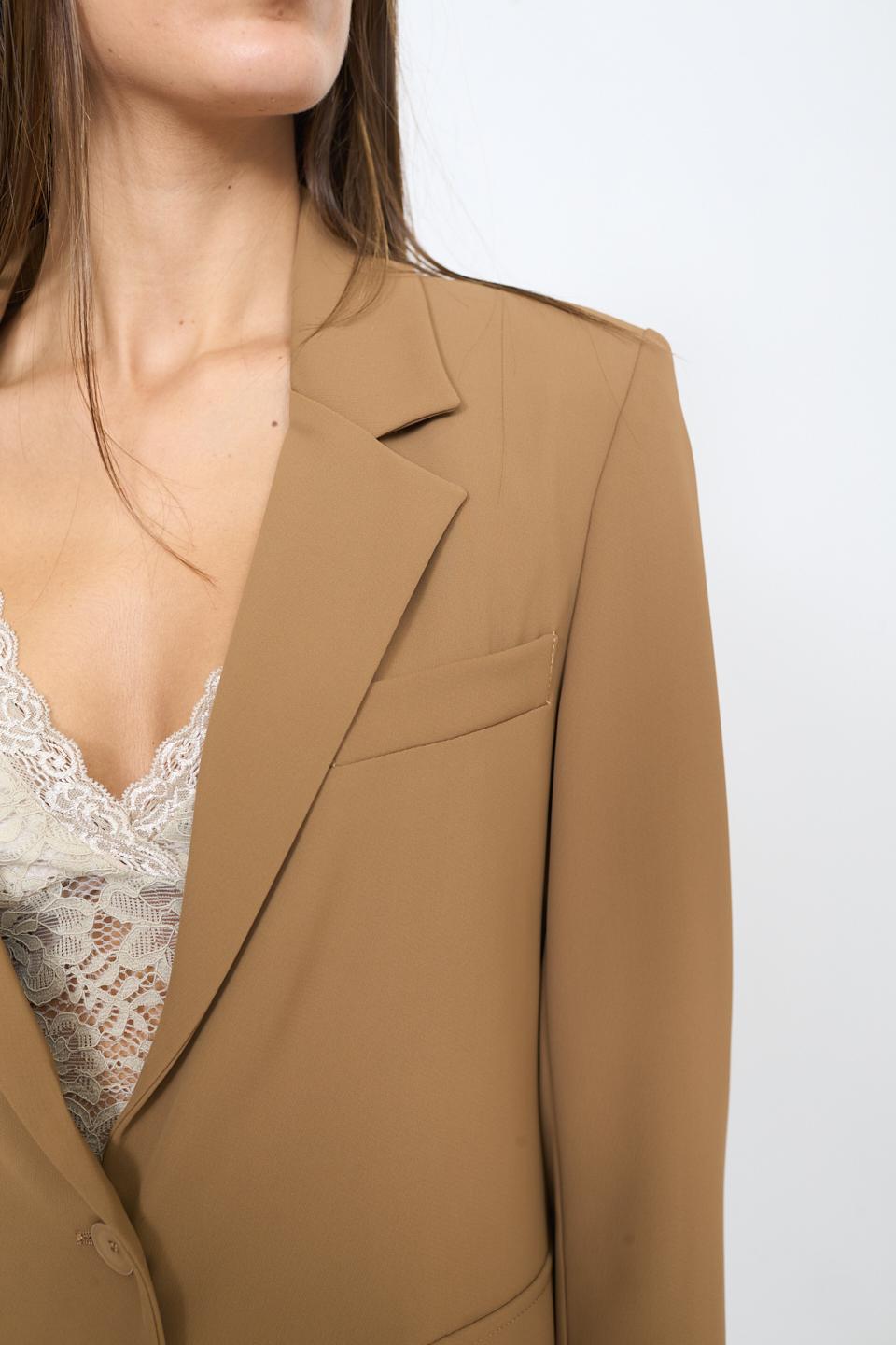 Giacca revers pattine camel - Autunno - Inverno 2025 | Brend