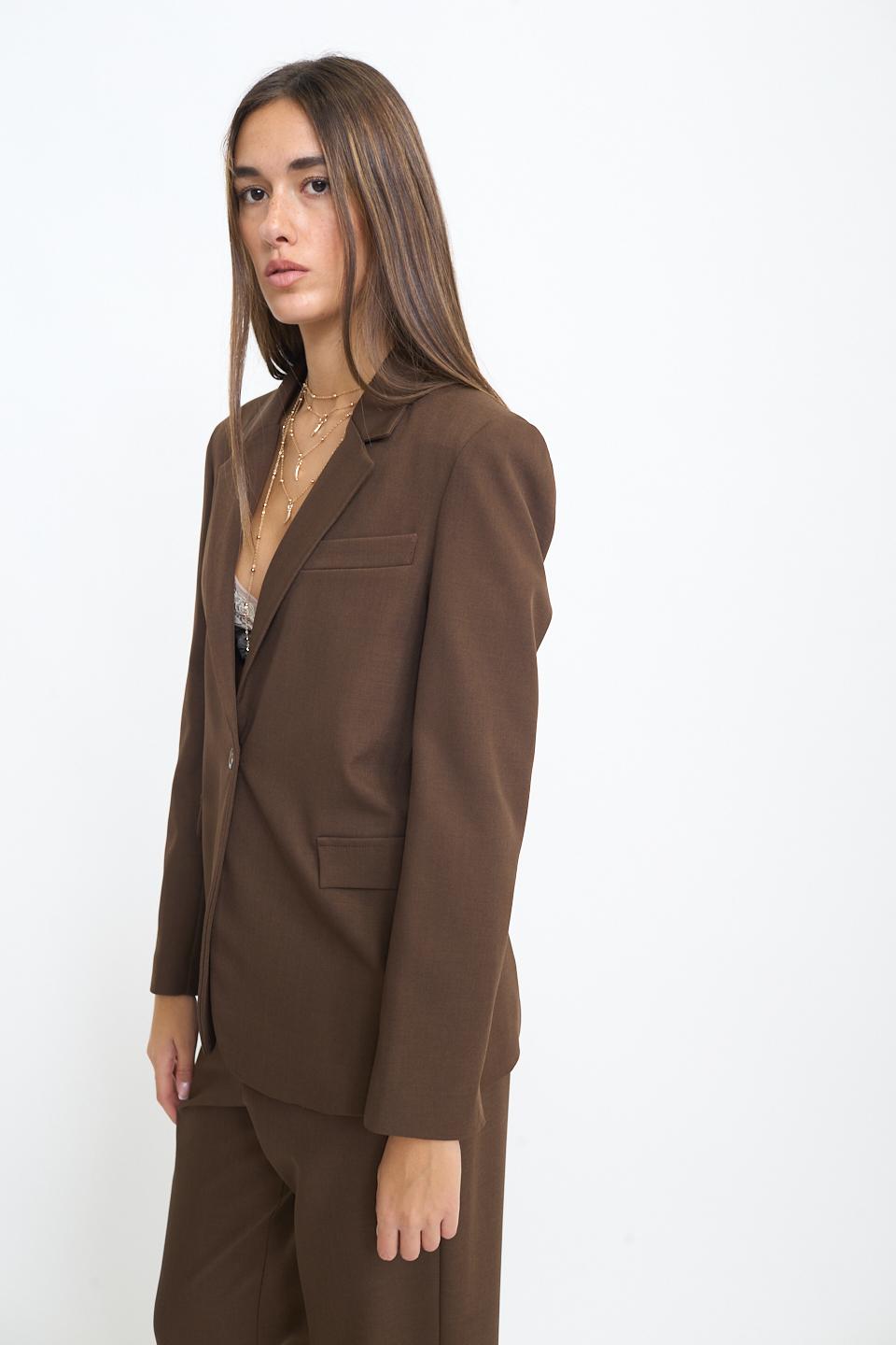 Giacca 1 bottone pattine moro - Autunno - Inverno 2025 | Brend