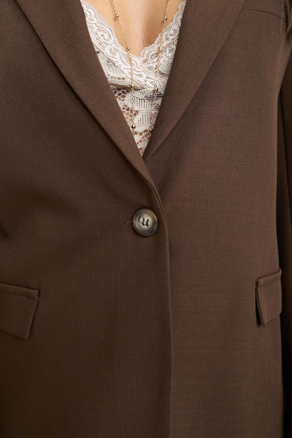 Giacca 1 bottone pattine moro - Autunno - Inverno 2025 | Brend