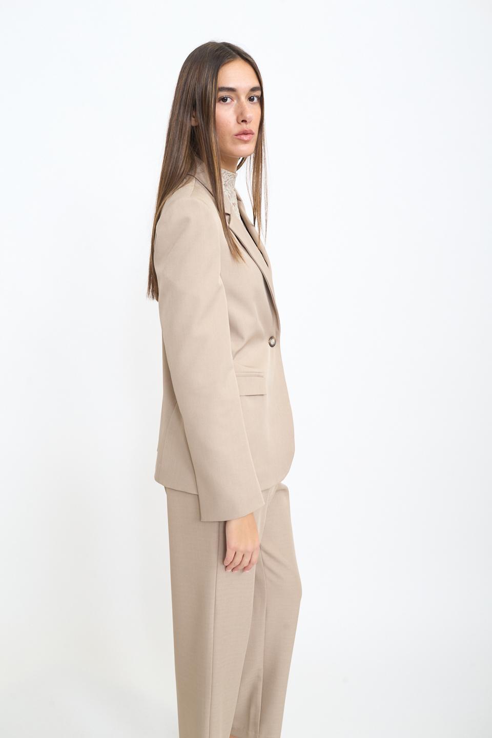 Giacca 1 bottone pattine mousse - Autunno - Inverno 2025 | Brend