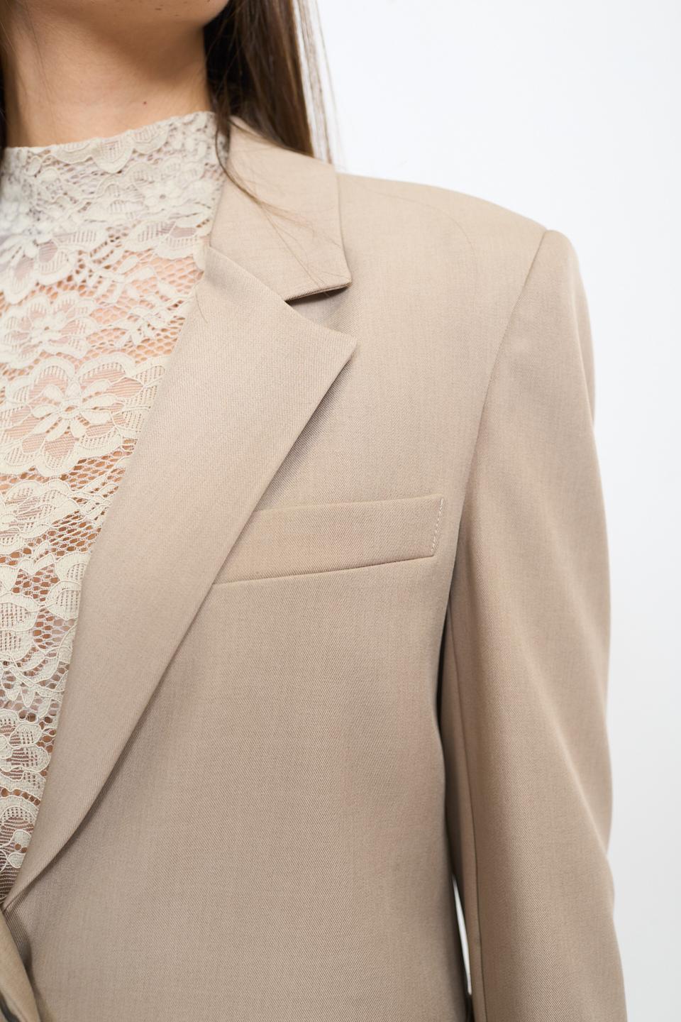 Giacca 1 bottone pattine mousse - Autunno - Inverno 2025 | Brend