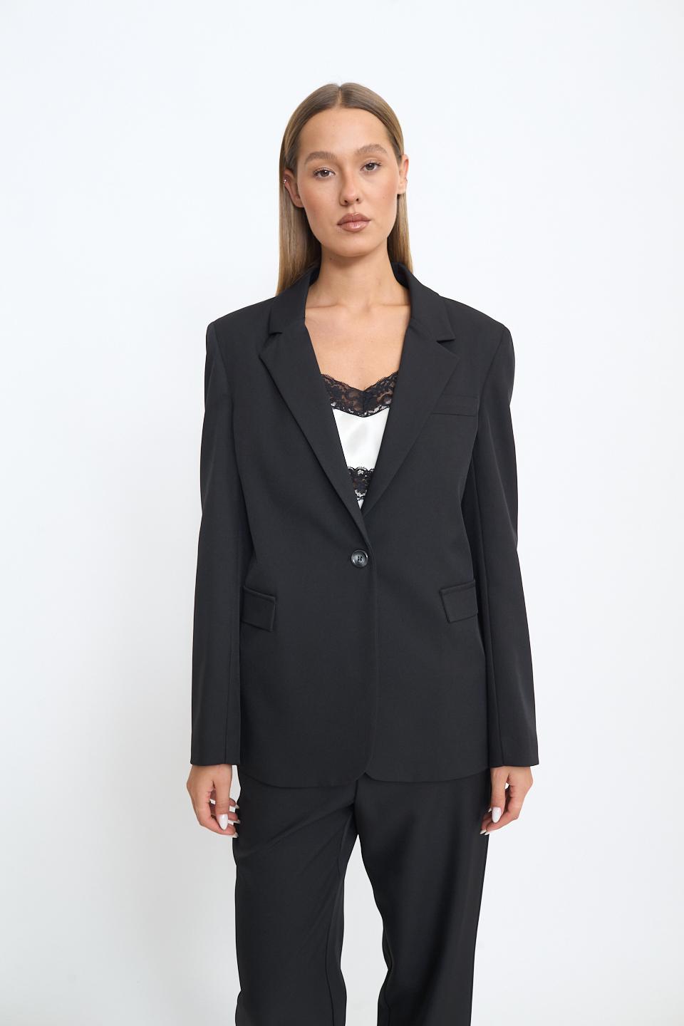 Giacca 1 bottone pattine nero - Autunno - Inverno 2025 | Brend