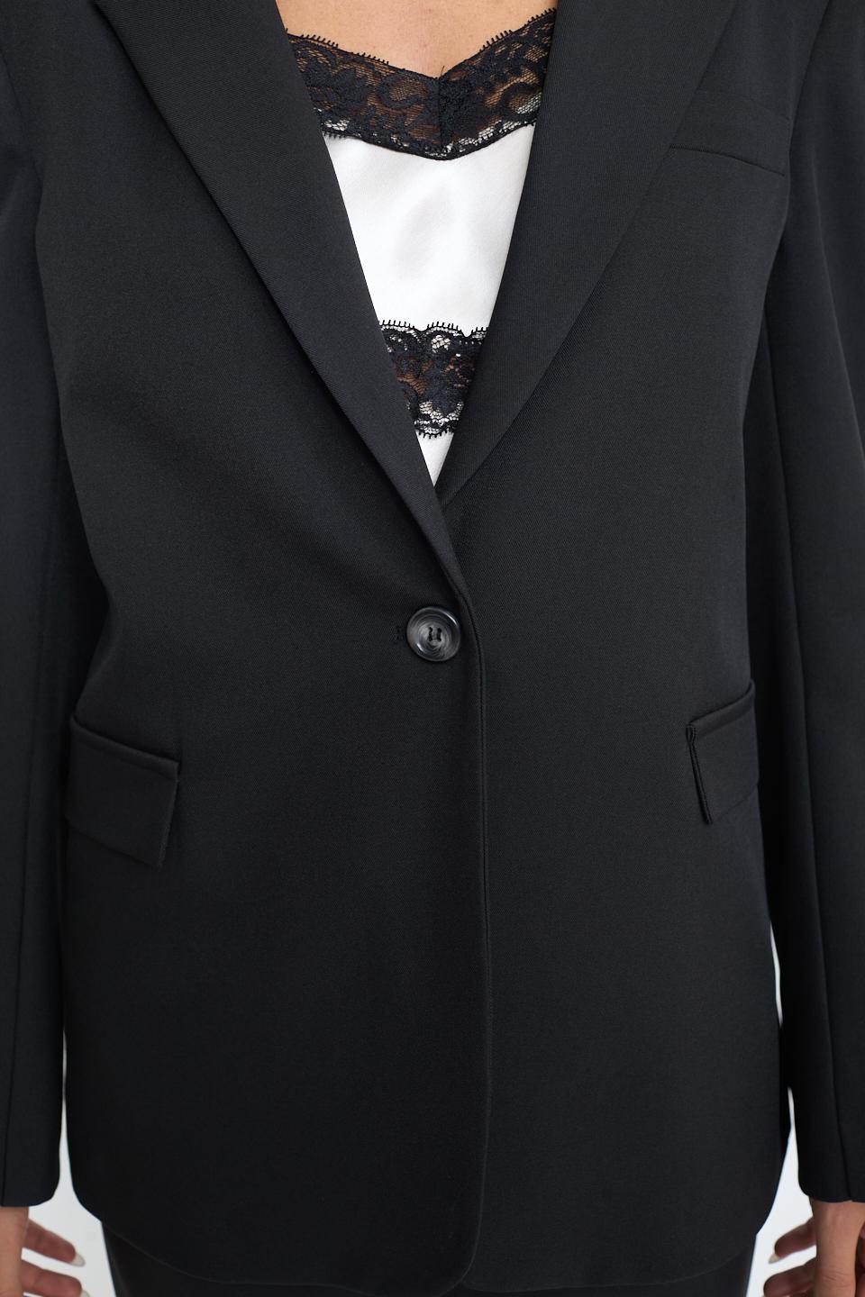 Giacca 1 bottone pattine nero - Autunno - Inverno 2025 | Brend