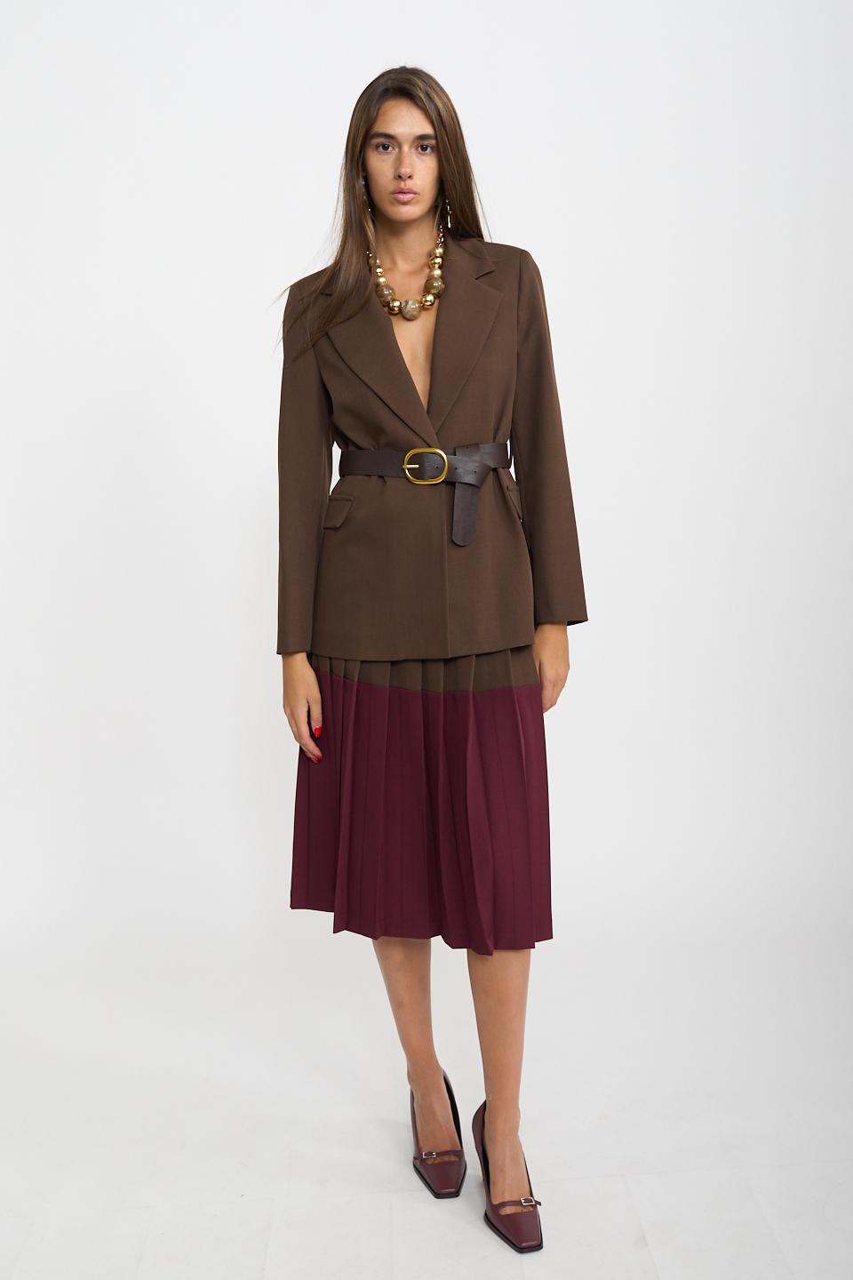 Giacca pattine con cinta | Brend