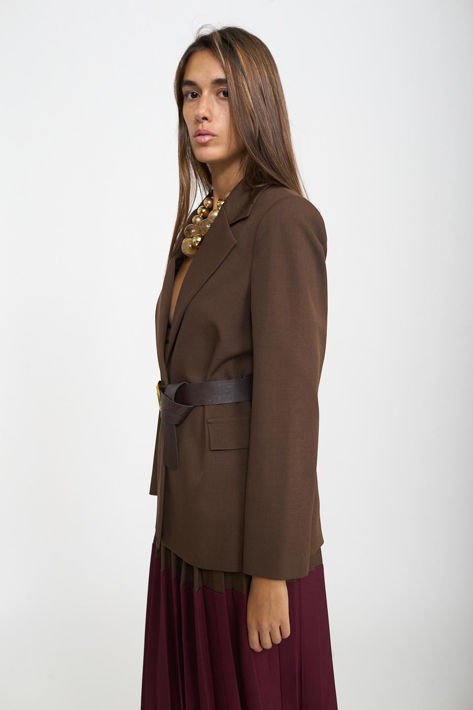 Giacca pattine con cinta moro - Autunno - Inverno 2026 | Brend