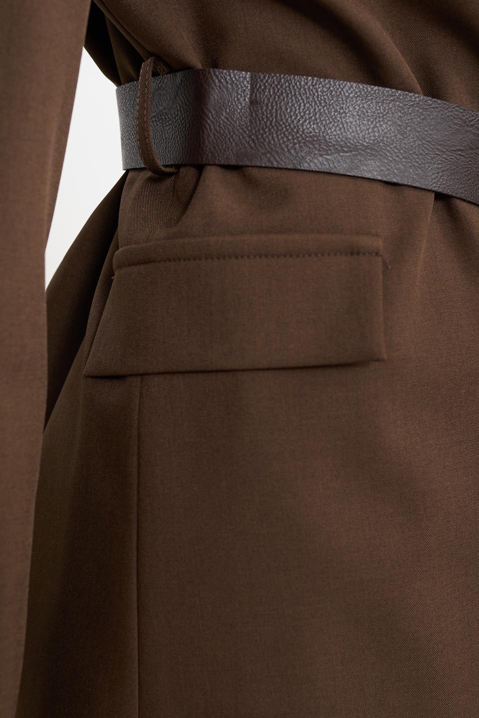 Giacca pattine con cinta moro - Autunno - Inverno 2026 | Brend