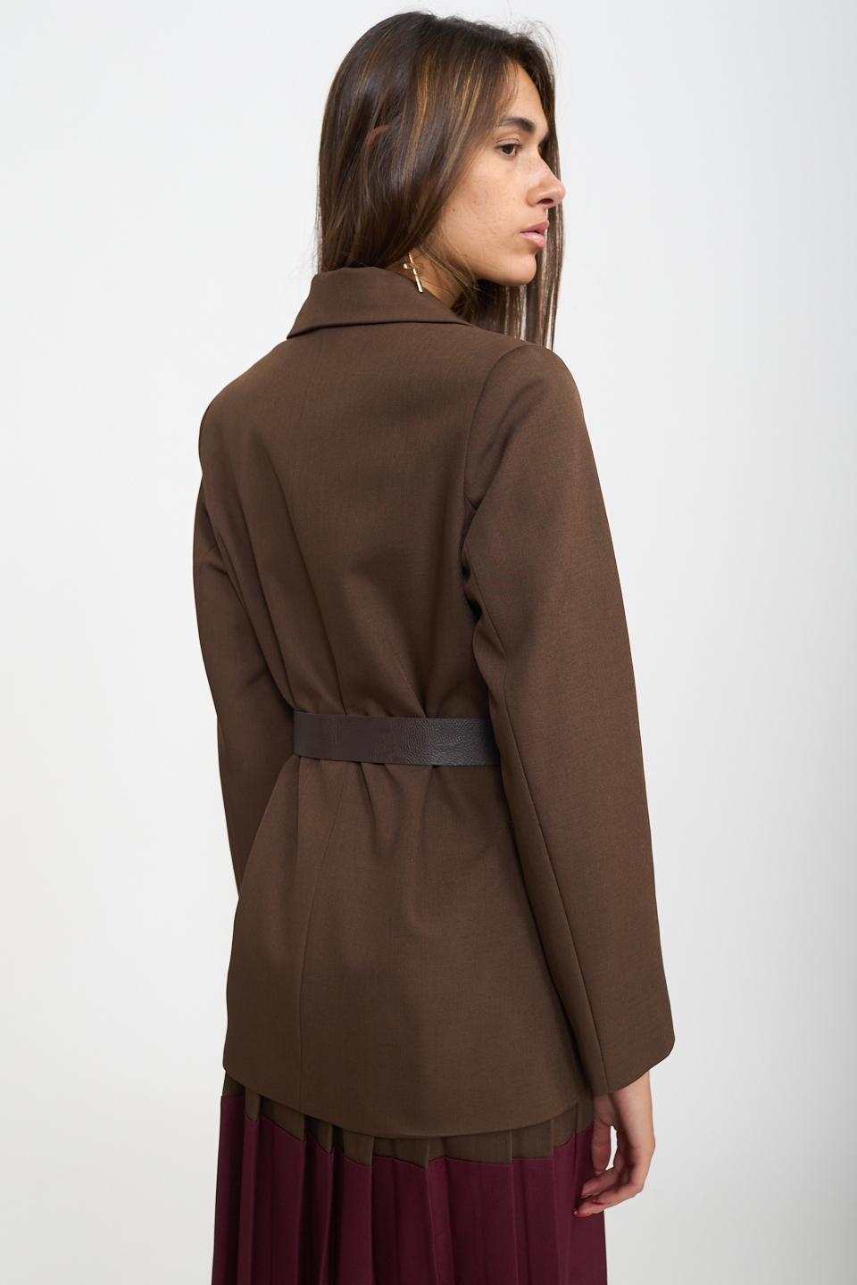 Giacca pattine con cinta moro - Autunno - Inverno 2026 | Brend