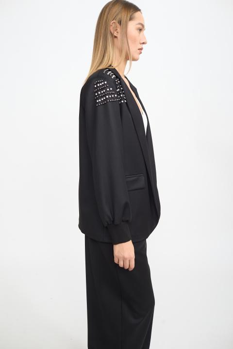 Giacca applicazioni spalla nero - Autunno - Inverno 2025 | Brend