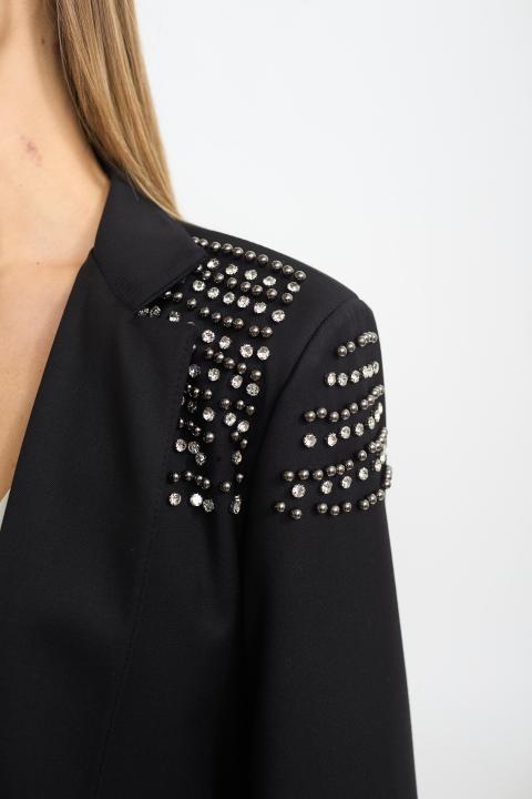 Giacca applicazioni spalla nero - Autunno - Inverno 2025 | Brend