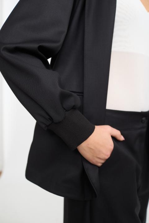 Giacca applicazioni spalla nero - Autunno - Inverno 2025 | Brend