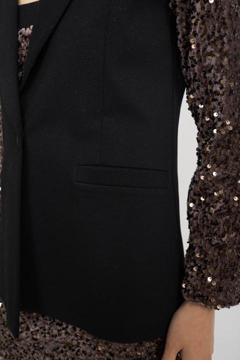 Giacca manica paillettes nero/moro - Autunno - Inverno 2025 | Brend