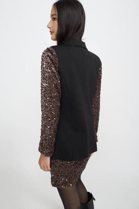Giacca manica paillettes nero/moro - Autunno - Inverno 2025 | Brend