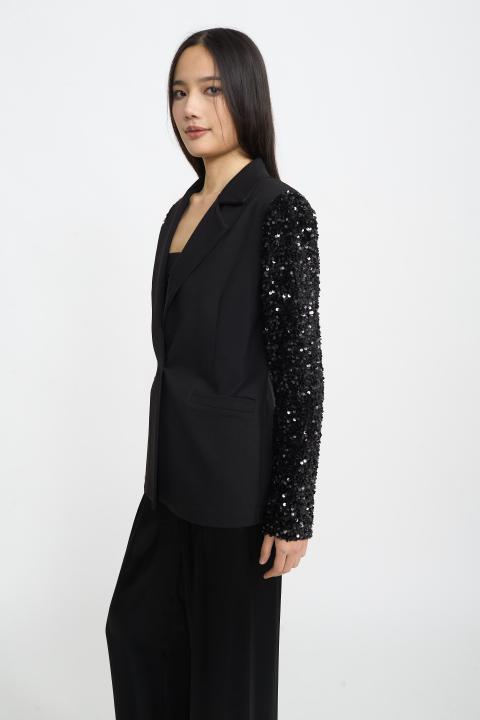 Giacca manica paillettes nero/nero - Autunno - Inverno 2025 | Brend