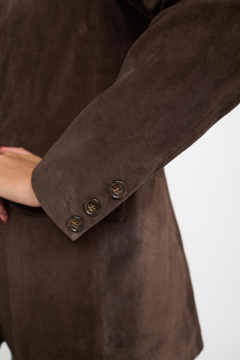 Giacca scamosciata pattine marrone - Autunno - Inverno 2026 | Brend
