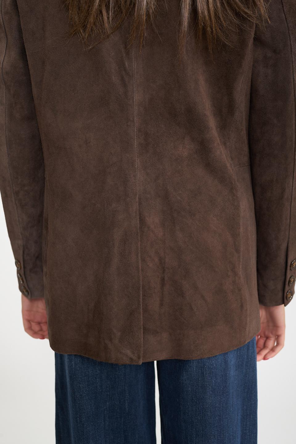 Giacca scamosciata pattine marrone - Autunno - Inverno 2026 | Brend