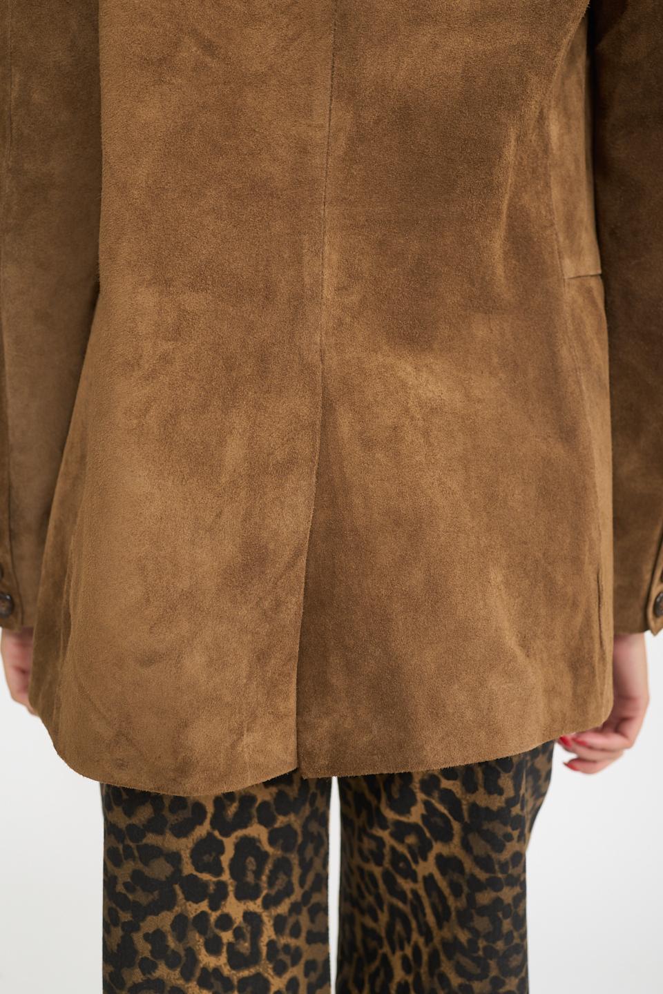 Giacca scamosciata pattine tabacco - Autunno - Inverno 2026 | Brend