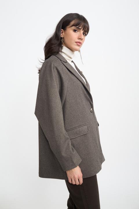 Giacca over bottoni gioiello moro - Autunno - Inverno 2025 | Brend